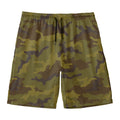 Brown Green Camouflage Print Men's Swim Trunks