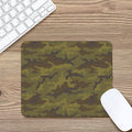 Brown Green Camouflage Print Mouse Pad