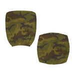 Brown Green Camouflage Print Office Chair Cover