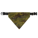 Brown Green Camouflage Print Over The Collar Dog Bandana