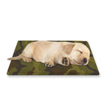 Brown Green Camouflage Print Pet Cooling Mat Cover