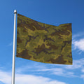 Brown Green Camouflage Print Polyester Flag