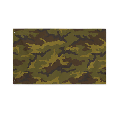 Brown Green Camouflage Print Polyester Flag