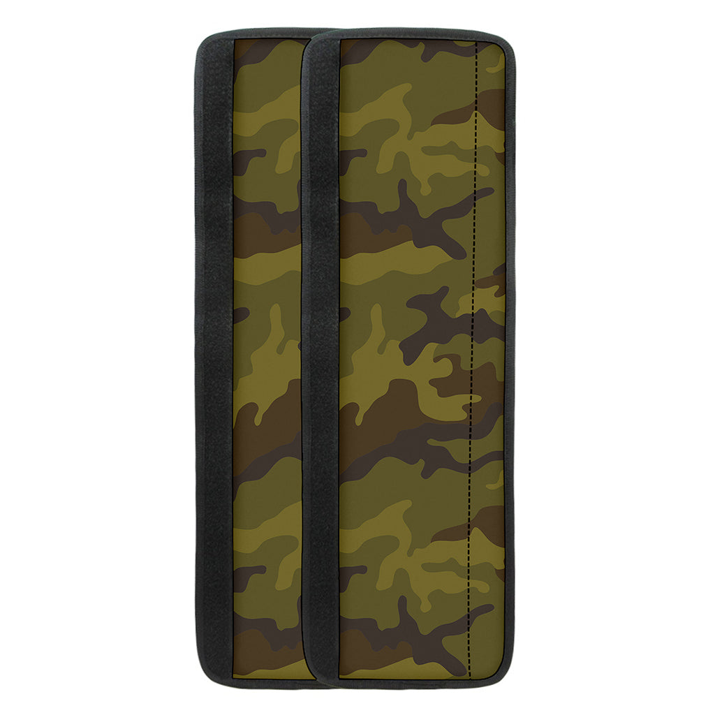 Brown Green Camouflage Print Refrigerator Handle Covers
