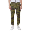 Brown Green Camouflage Print Joggers