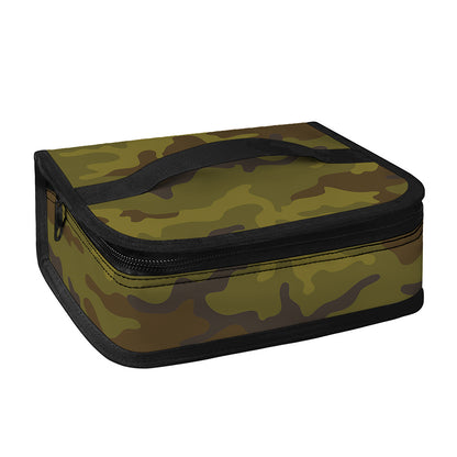 Brown Green Camouflage Print Small Lunch Bag