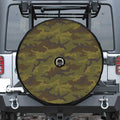 Brown Green Camouflage Print Tire Cover With Camera Hole