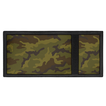 Brown Green Camouflage Print Trifold Wallet