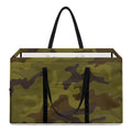 Brown Green Camouflage Print Utility Tote Bag