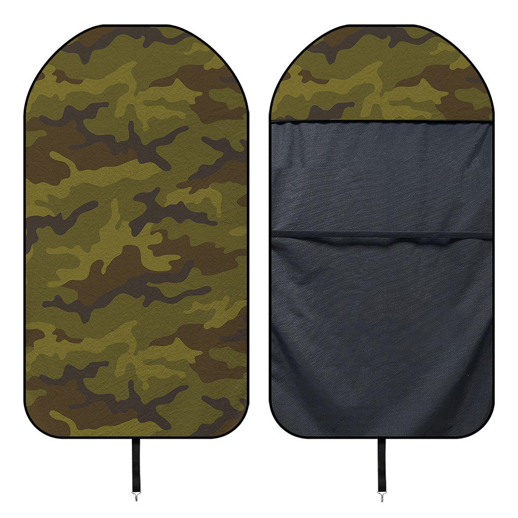 Brown Green Camouflage Print Waterproof Car Seat Cover
