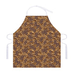 Brown Hawaiian Camo Flower Pattern Print Adjustable Apron