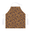 Brown Hawaiian Camo Flower Pattern Print Adjustable Apron