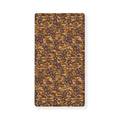 Brown Hawaiian Camo Flower Pattern Print Baby Crib Sheet