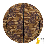 Brown Hawaiian Camo Flower Pattern Print Basketball