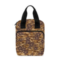 Brown Hawaiian Camo Flower Pattern Print Bible Tote Bag