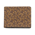 Brown Hawaiian Camo Flower Pattern Print Bifold Wallet
