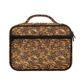 Brown Hawaiian Camo Flower Pattern Print Briefcase Bible Bag
