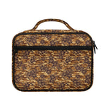 Brown Hawaiian Camo Flower Pattern Print Briefcase Bible Bag