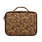 Brown Hawaiian Camo Flower Pattern Print Briefcase Bible Bag