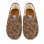 Brown Hawaiian Camo Flower Pattern Print Casual Shoes