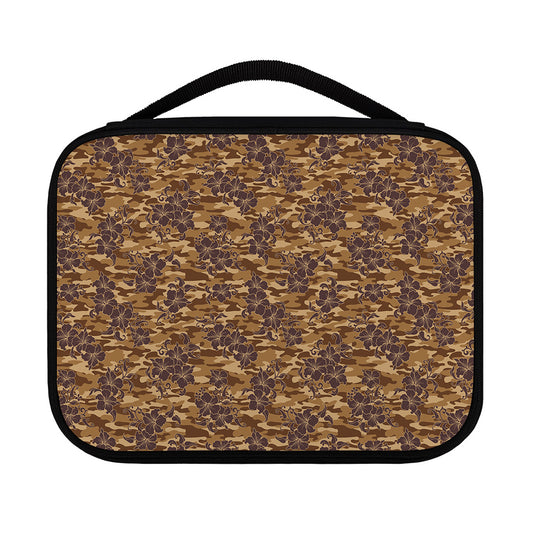 Brown Hawaiian Camo Flower Pattern Print Classic Bible Case