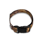 Brown Hawaiian Camo Flower Pattern Print Dog Collar