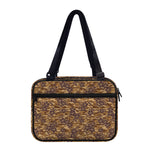Brown Hawaiian Camo Flower Pattern Print Double Strap Bible Bag