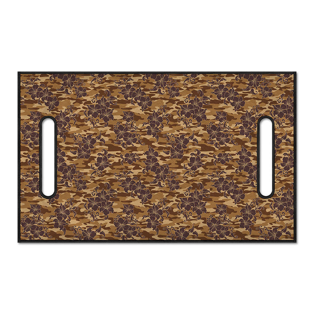 Brown Hawaiian Camo Flower Pattern Print Golf Cart Seat Cover