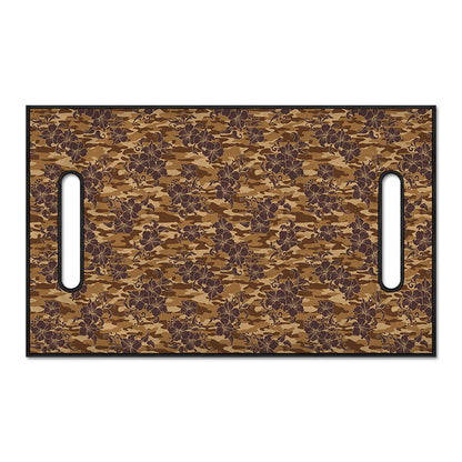 Brown Hawaiian Camo Flower Pattern Print Golf Cart Seat Cover