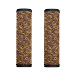 Brown Hawaiian Camo Flower Pattern Print Handle Covers