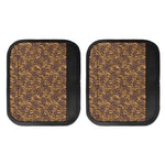Brown Hawaiian Camo Flower Pattern Print Handle Covers