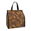 Brown Hawaiian Camo Flower Pattern Print Insulated Lunch Tote