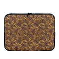 Brown Hawaiian Camo Flower Pattern Print Laptop Sleeve