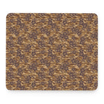 Brown Hawaiian Camo Flower Pattern Print Mouse Pad