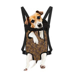 Brown Hawaiian Camo Flower Pattern Print Pet Carrier Backpack