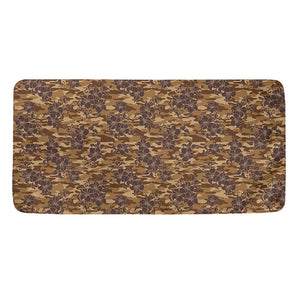 Brown Hawaiian Camo Flower Pattern Print Towel