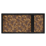Brown Hawaiian Camo Flower Pattern Print Trifold Wallet