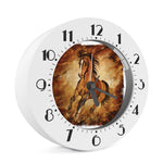 Brown Horse Painting Print Alarm Clock