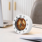 Brown Horse Painting Print Alarm Clock