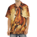 Brown Horse Painting Print Aloha Shirt
