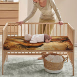 Brown Horse Painting Print Baby Crib Sheet