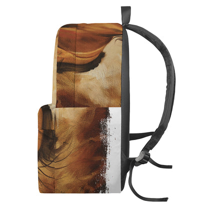 Brown Horse Painting Print Backpack