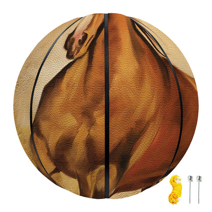 Brown Horse Painting Print Basketball