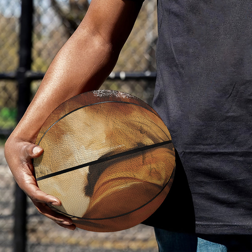 Brown Horse Painting Print Basketball