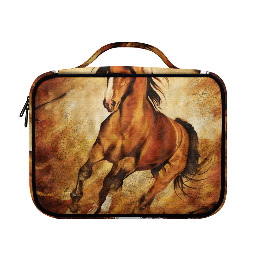 Brown Horse Painting Print Briefcase Bible Bag