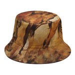 Brown Horse Painting Print Bucket Hat