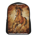 Brown Horse Painting Print Casual Backpack