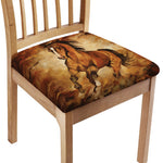 Brown Horse Painting Print Chair Cushion Cover