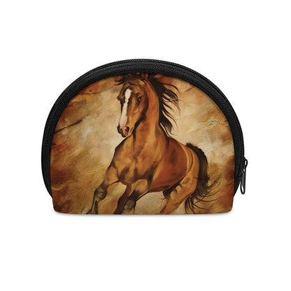 Brown Horse Painting Print Coin Purse