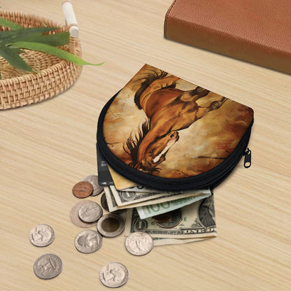 Brown Horse Painting Print Coin Purse